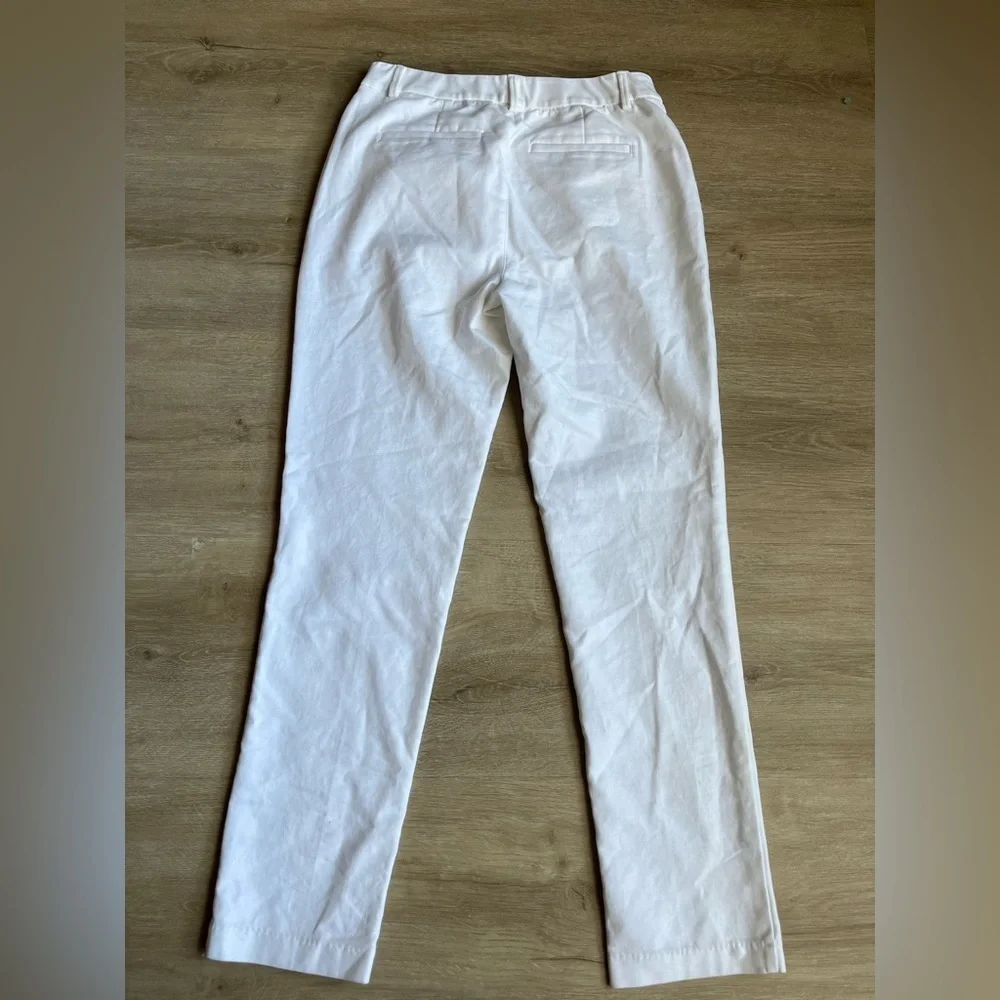 Lilly Pulitzer Gretchen High Rise Straight Leg Pants in Resort White SZ 6 - Picture 5 of 7